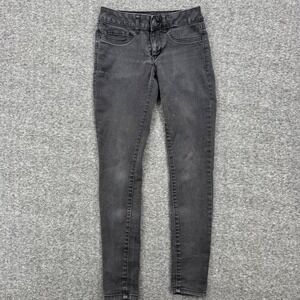 SO Womens Jegging Faded Black Skinny Jeans Size 1 Mid Rise Stretch Denim Pants